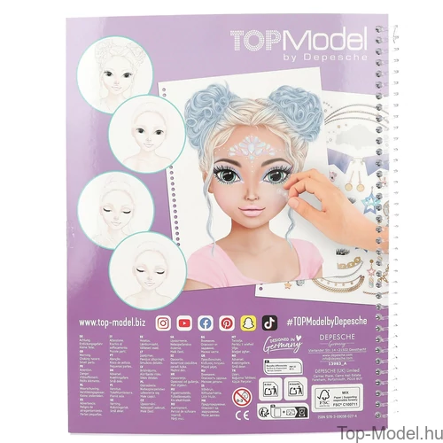 Kép 3/4 - TOPModel Sminktervező Könyv, Lila