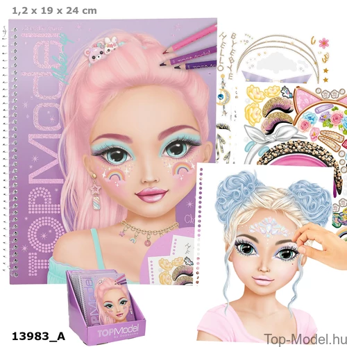 Kép 1/4 - TOPModel Sminktervező Könyv, Lila