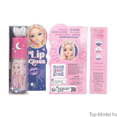 Kép 1/5 - TOPModel Csillámos Szájfény, Sötét rózsaszín kupakkal BEAUTY and ME 