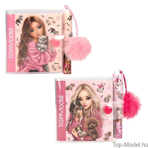 Kép 8/10 - TOPModel Mini Notesz Golyóstollal, Barnahajú lány FUR EVER FRIENDS