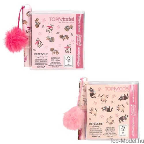 Kép 9/10 - TOPModel Mini Notesz Golyóstollal, Barnahajú lány FUR EVER FRIENDS