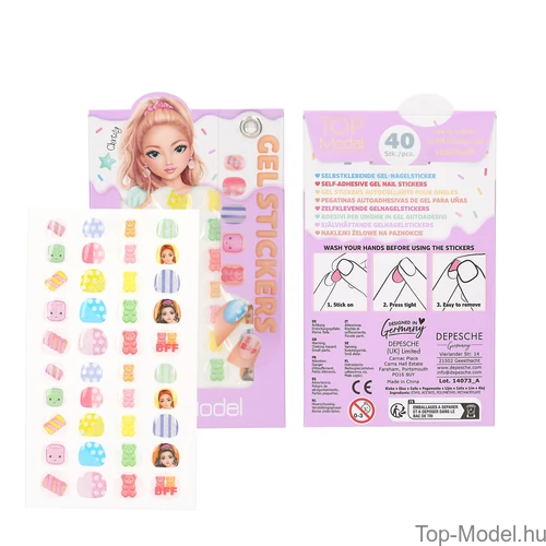 Kép 4/6 - TOPModel Körömmatrica, Világosrózsaszín CANDY GLAM