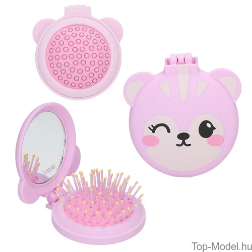 Kép 1/4 - TOPModel Hajkefe Tükörrel, Lila CANDY GLAM