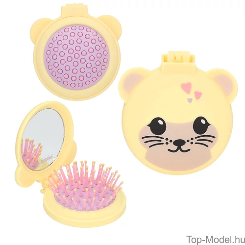Kép 3/4 - TOPModel Hajkefe Tükörrel, Lila CANDY GLAM