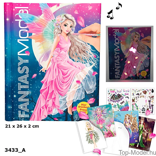 Kép 1/3 - TOPModel Fantasy zenélő, világító ruhatervező könyv