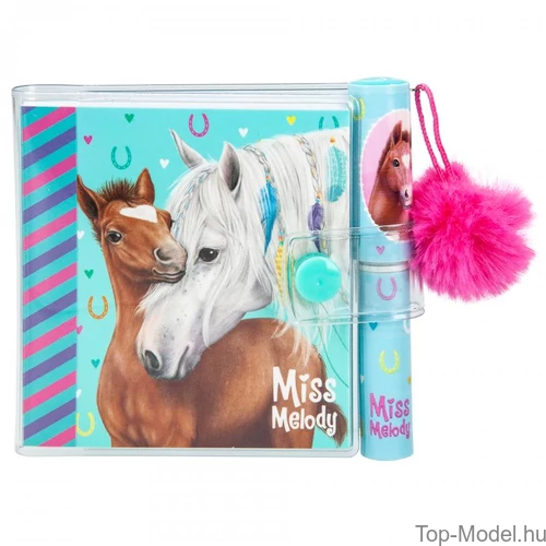 Kép 4/7 - Miss Melody mini notesz golyóstollal, Rózsaszín
