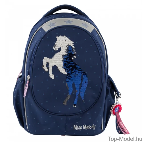 Kép 2/4 - Miss Melody iskolai hátizsák BLUE