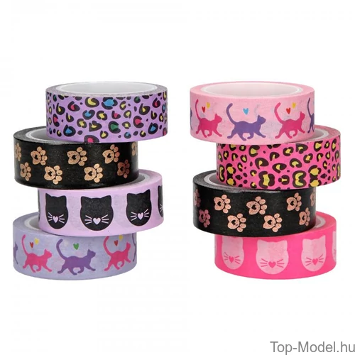 Kép 3/10 - TOPModel Dekor ragasztó szalag CAT, pink
