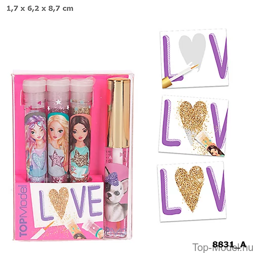 Kép 1/6 - TOPModel csillámpor ragasztó kreatív szett