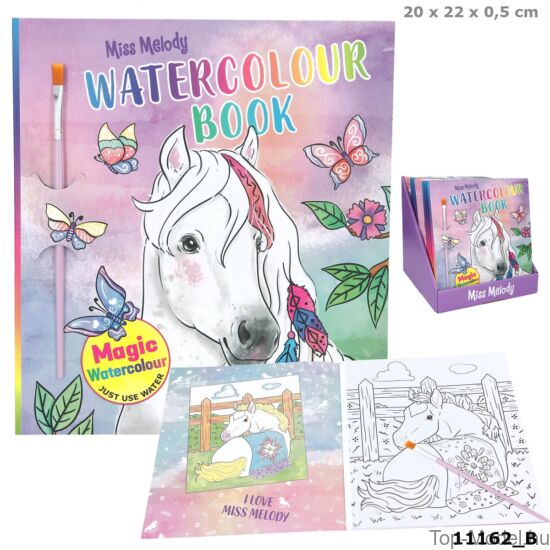Miss Melody vízfesték színező könyv