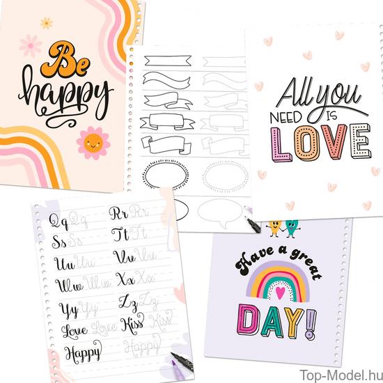 TOPModel Handlettering Kreatív Könyv