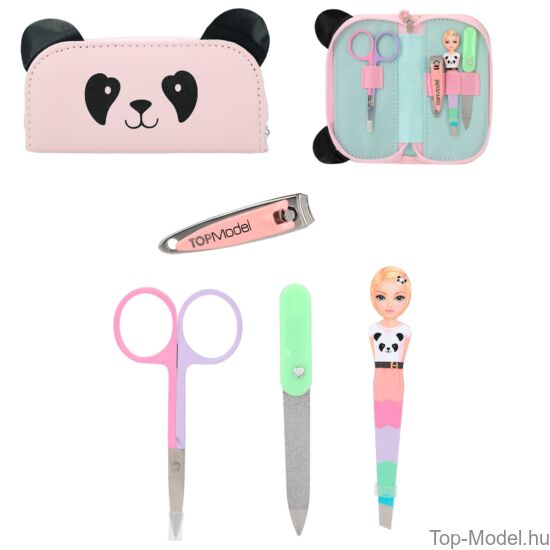 TOPModel Manikűrkészlet, panda - rózsaszín