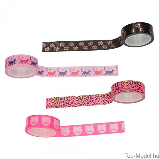 TOPModel Dekor ragasztó szalag CAT, pink