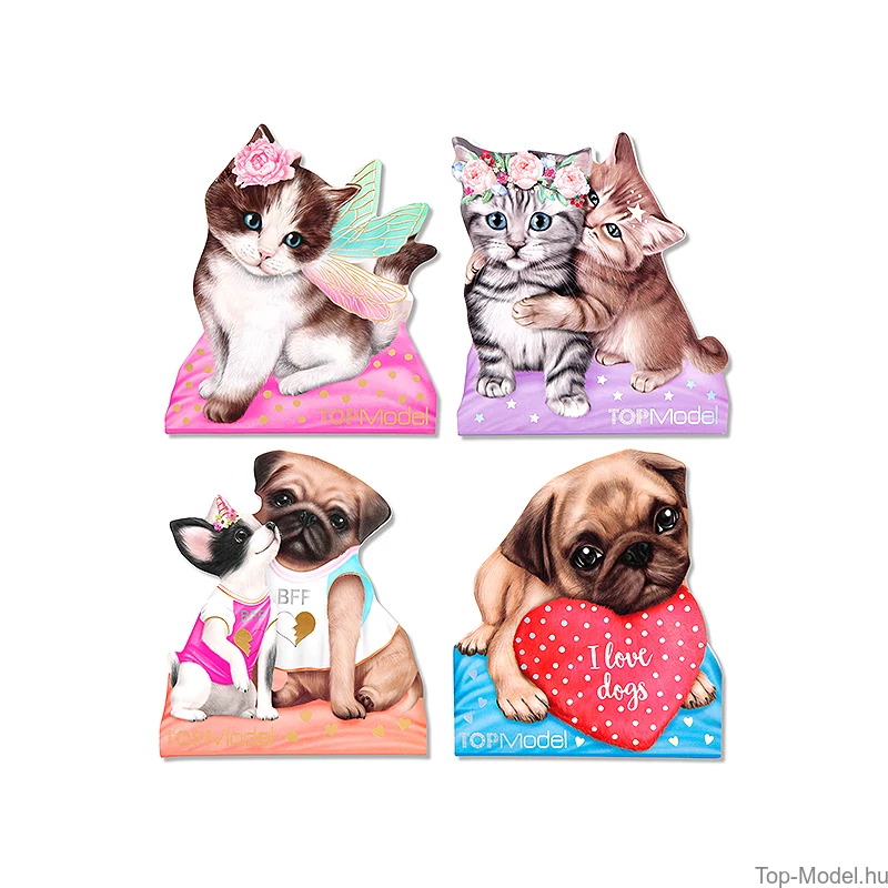 TOPModel Kitty & Doggy notesz, egy kutya-kék