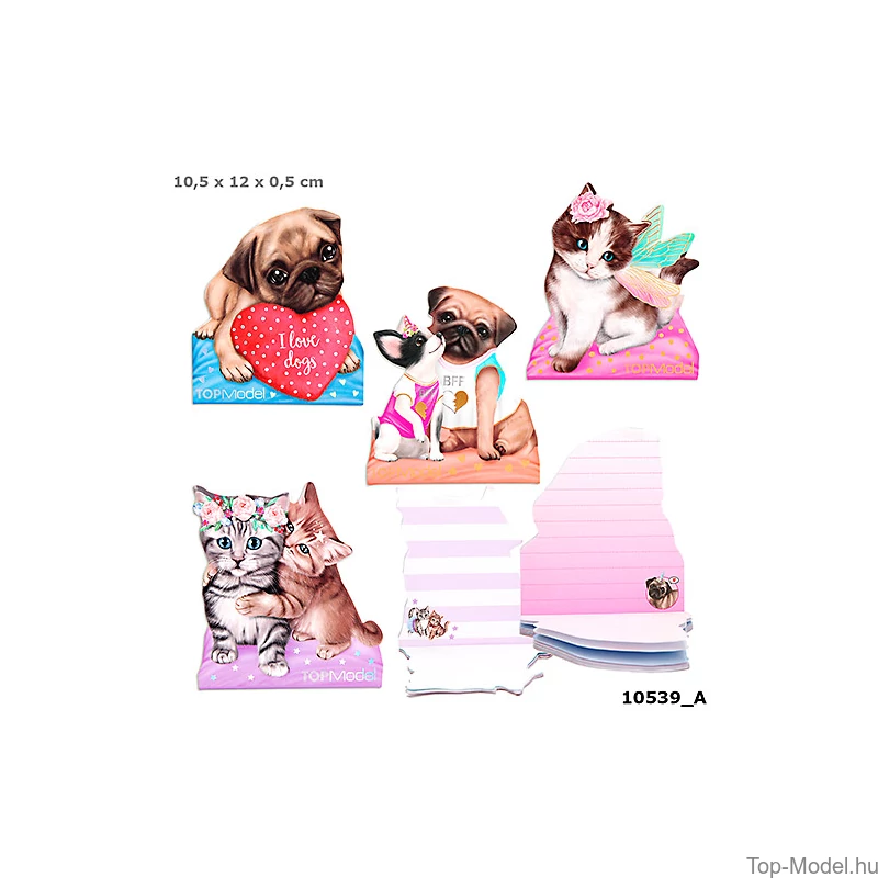 TOPModel Kitty & Doggy notesz, egy kutya-kék