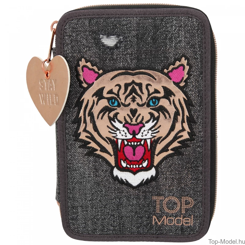 TOPModel 3 emeletes töltött tolltartó Tiger