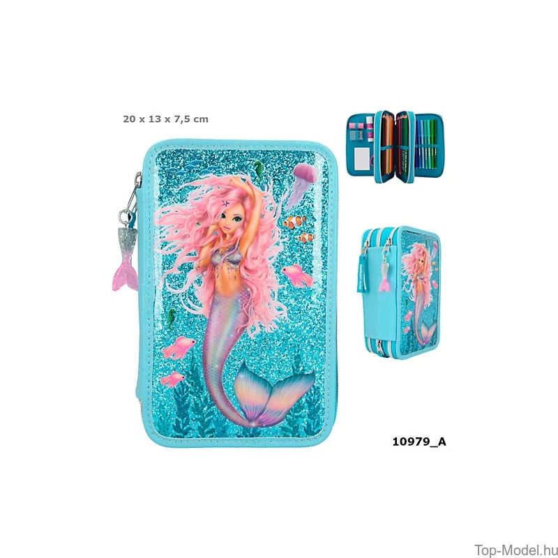 Fantasy Model 3 emeletes töltött tolltartó MERMAID