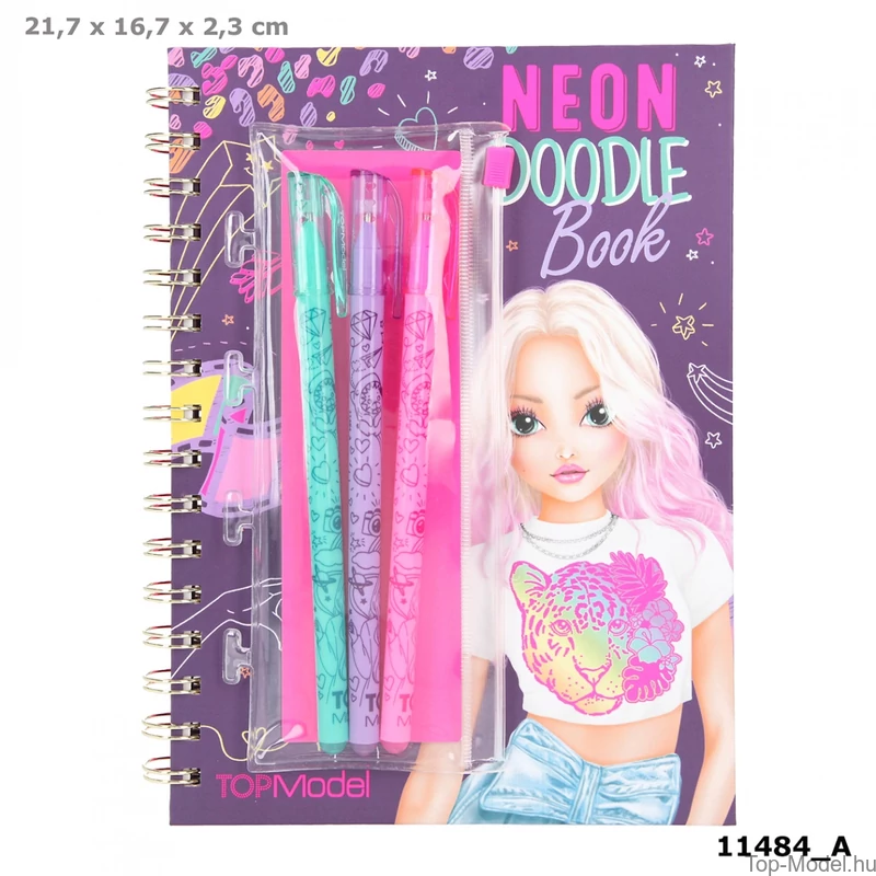 TOPModel Neon Doodle Könyv Zseléstollszettel
