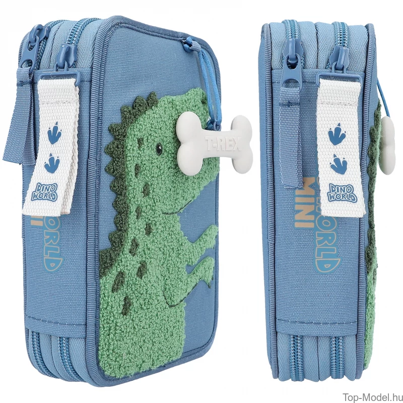 Dino World 2 Emeletes Töltött Tolltartó Blue