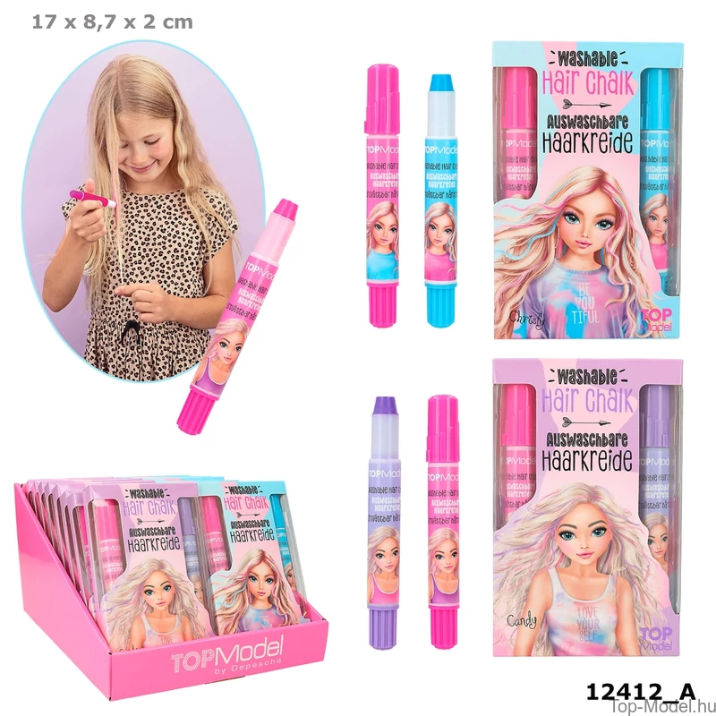TOPModel Hajkréta szett, kék - pink