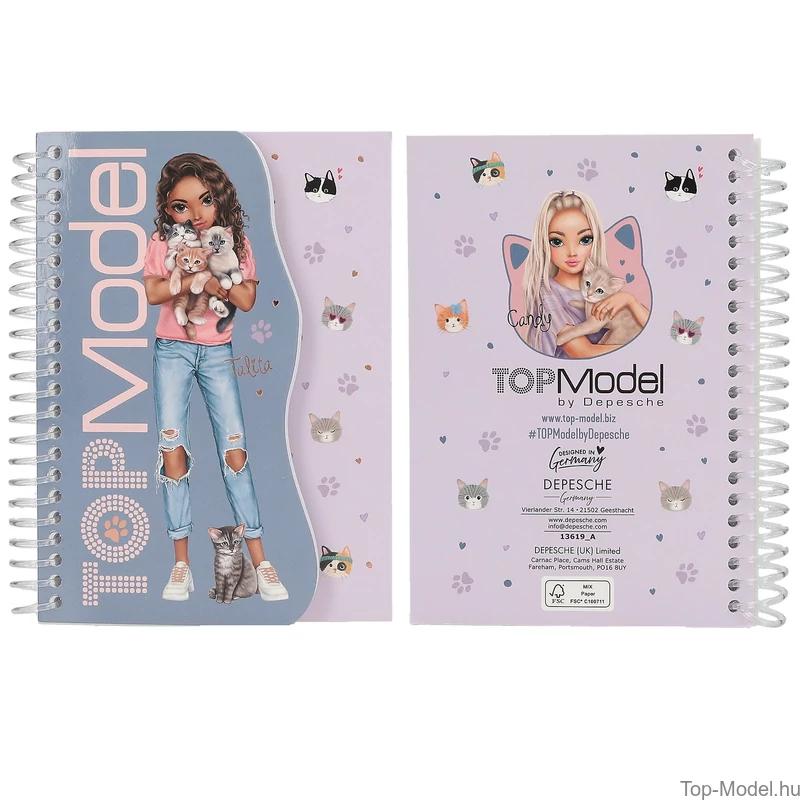 TOPModel Spirálnotesz Perforált Ruhatervezővel, Kék