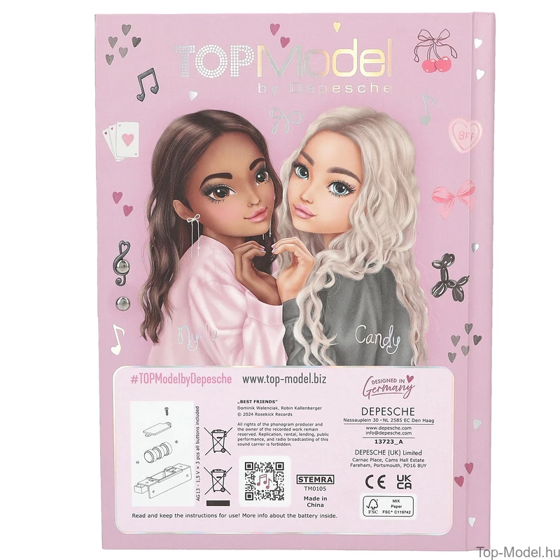 TOPModel Számkódos Titkos Napló Zenével MY BFF
