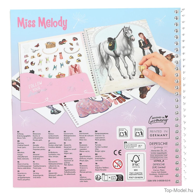 Miss Melody Dress Me Up Matricás Tervező Kék