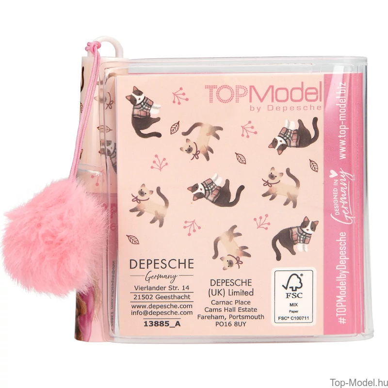 TOPModel Mini Notesz Golyóstollal, Barnahajú lány FUR EVER FRIENDS