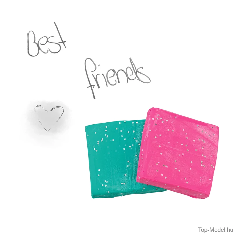 TOPModel Gyúrható Radír Csillámmal, Világos Rózsaszín Janet