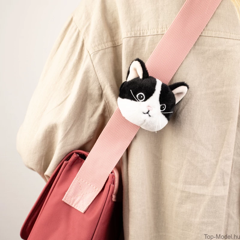 TOPModel Válltáska Plüss Dísz, Szürke Macska