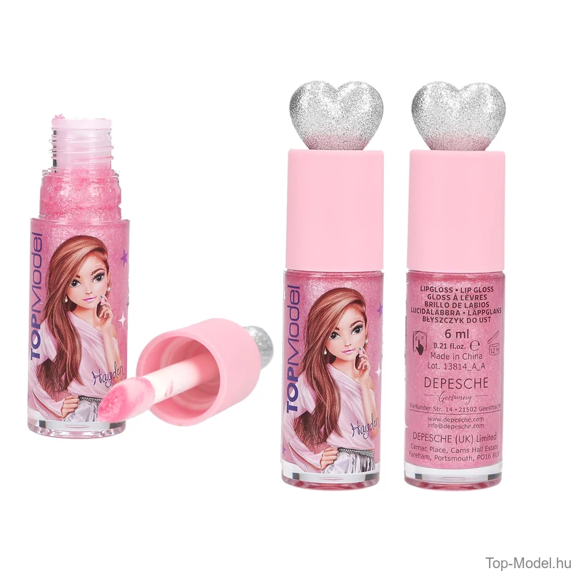TOPModel Csillámos Szájfény, Sötét rózsaszín kupakkal BEAUTY and ME 