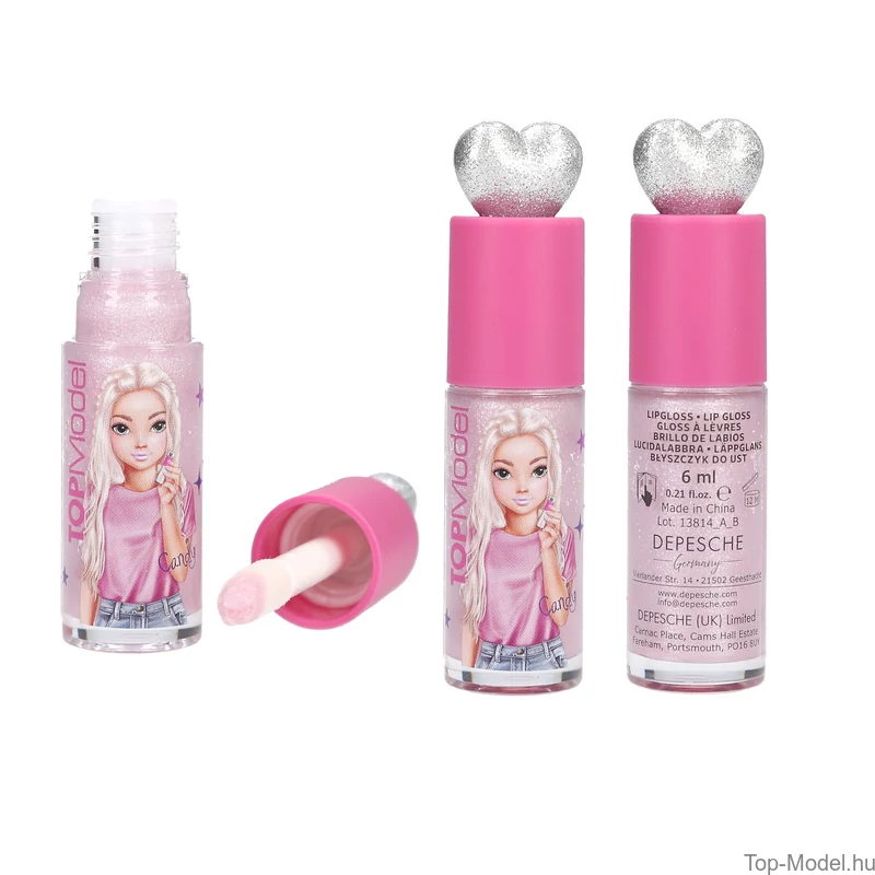 TOPModel Csillámos Szájfény, Sötét rózsaszín kupakkal BEAUTY and ME 