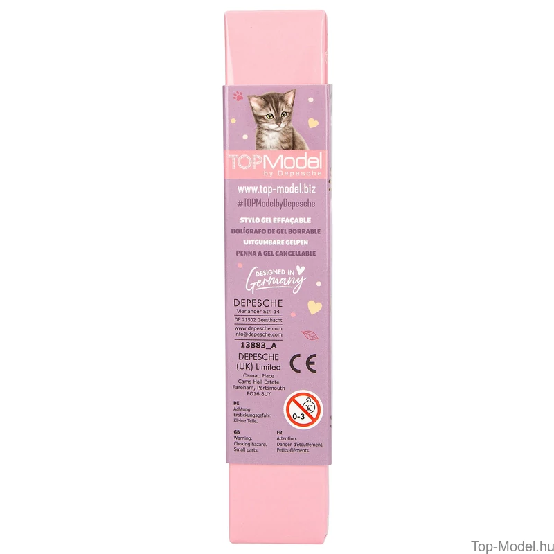 TOPModel Radírozható Zselés Toll, Barack dobozos Vörös hajú lánnyal kutyákkal