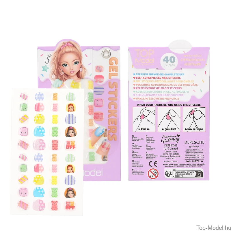 TOPModel Körömmatrica, Világosrózsaszín CANDY GLAM
