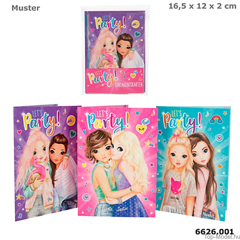 TOPModel Szülinapi meghívó készlet