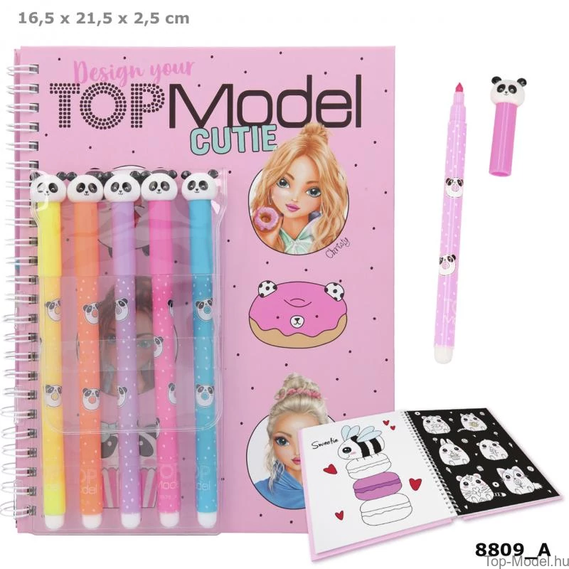 TOPModel kifestőkönyv filctollakkal CANDY CAKE